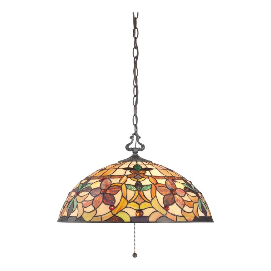 Elstead QZ-KAMI-P - Lámpara colgante con cadena KAMI 3xE27/60W/230V