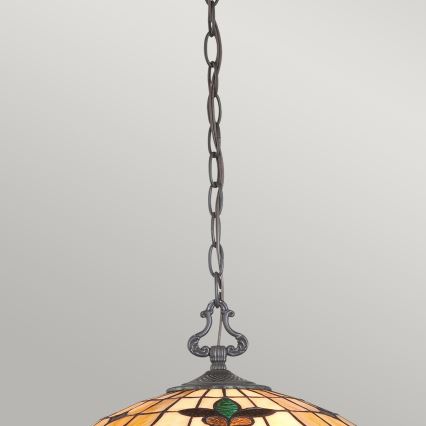 Elstead QZ-KAMI-P - Lámpara colgante con cadena KAMI 3xE27/60W/230V