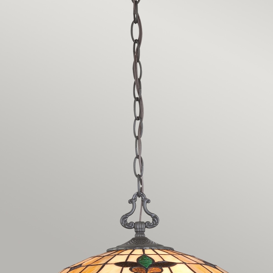 Elstead QZ-KAMI-P - Lámpara colgante con cadena KAMI 3xE27/60W/230V