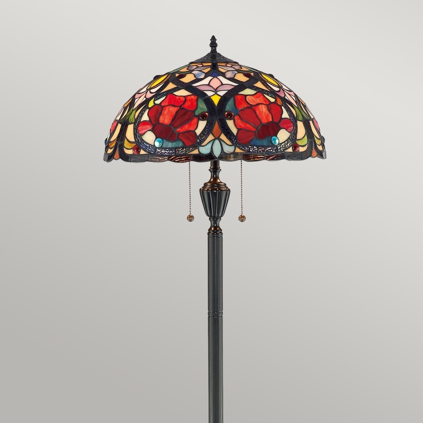 Elstead - Lámpara de pie Tiffany LARISSA 2xE27/100W/230V