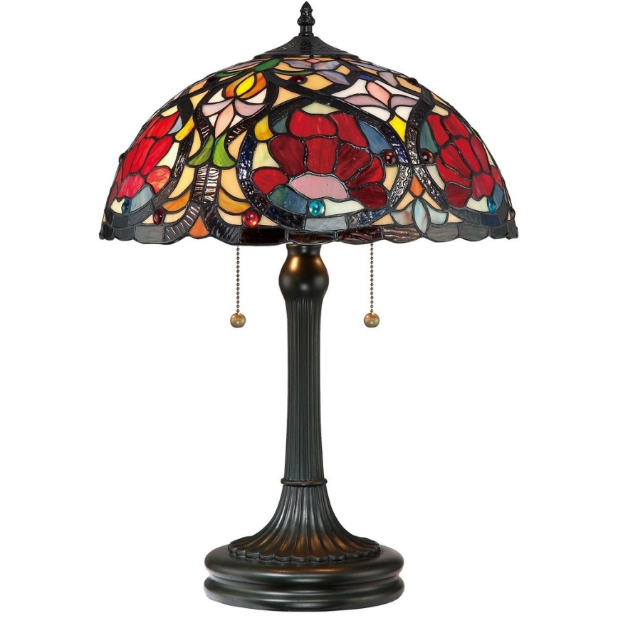 Elstead - Lámpara de sobremesa Tiffany LARISSA 2xE27/60W/230V