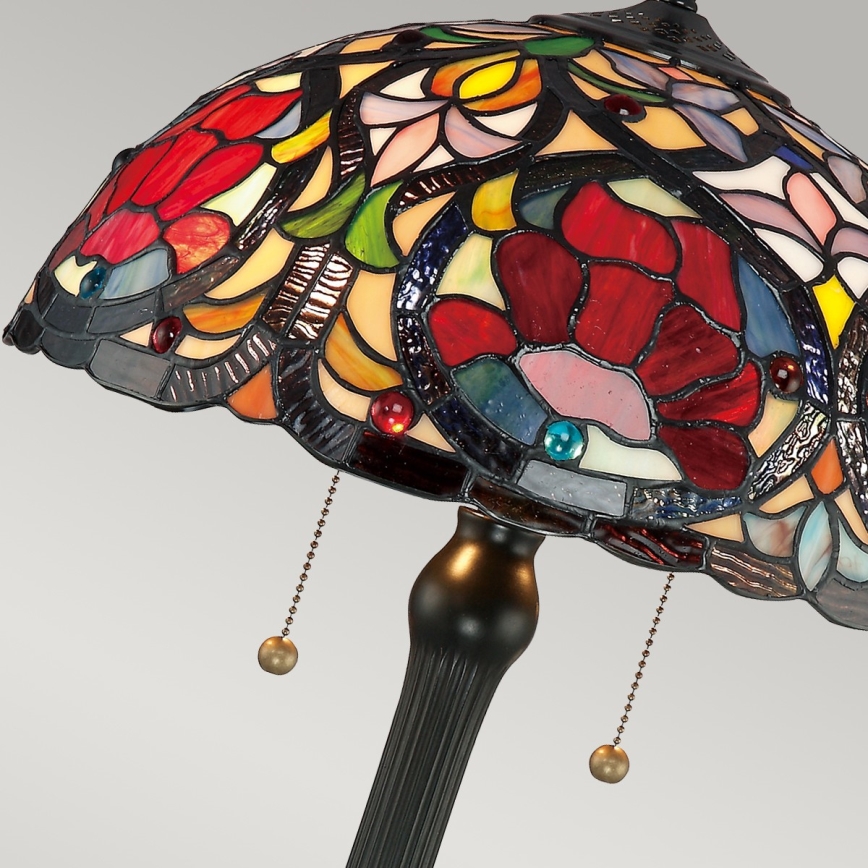 Elstead - Lámpara de sobremesa Tiffany LARISSA 2xE27/60W/230V