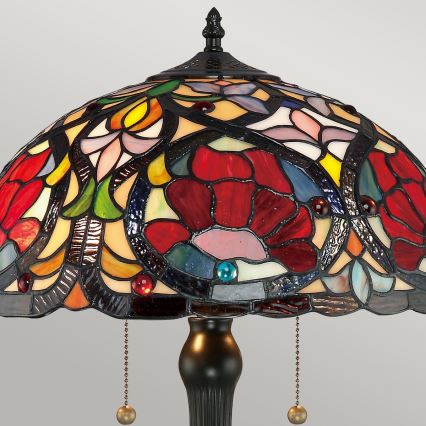 Elstead - Lámpara de sobremesa Tiffany LARISSA 2xE27/60W/230V
