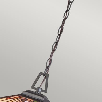 Elstead - Lámpara colgante con cadena Tiffany STEPHEN 3xE27/60W/230V