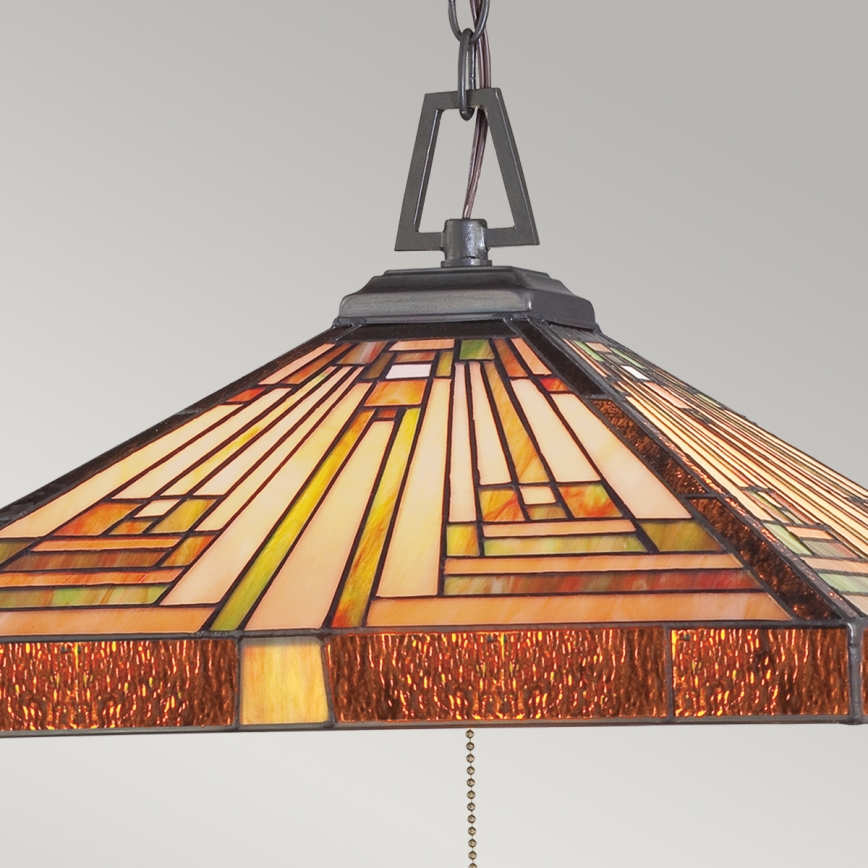 Elstead - Lámpara colgante con cadena Tiffany STEPHEN 3xE27/60W/230V