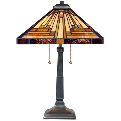 Elstead - Lámpara de mesa Tiffany STEPHEN 2xE27/60W/230V