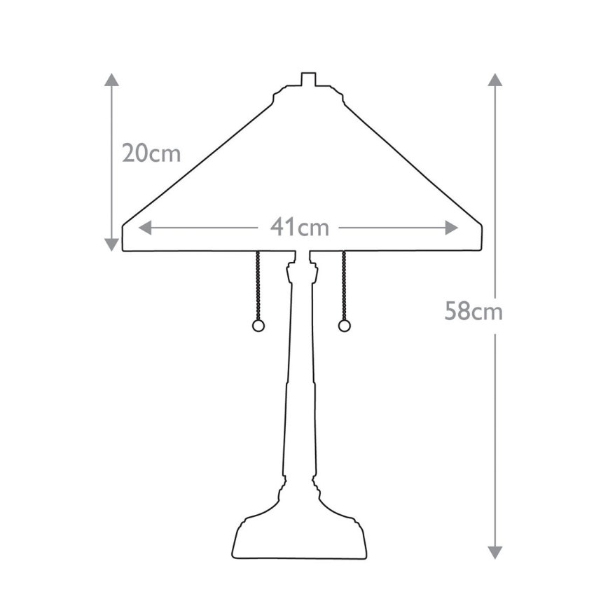 Elstead - Lámpara de mesa Tiffany STEPHEN 2xE27/60W/230V