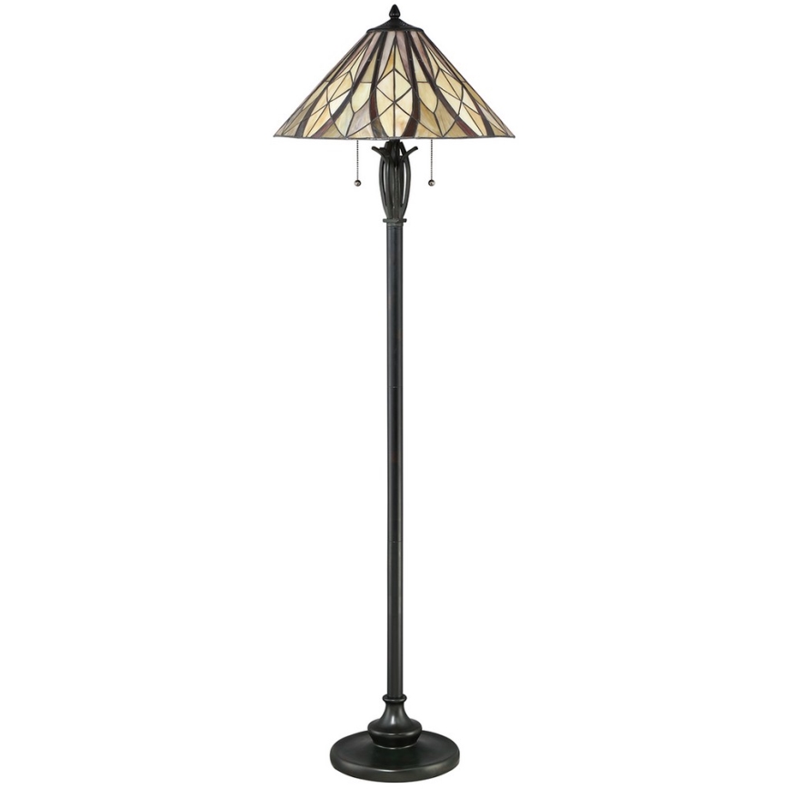 Elstead - Lámpara de pie Tiffany VICTORY 2xE27/60W/230V