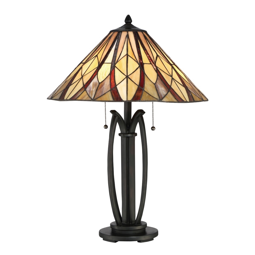 Elstead - Lámpara de mesa Tiffany VICTORY 2xE27/60W/230V
