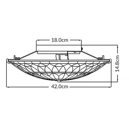 Elstead QZ-WEST-END-F - Plafón WEST 2xE27/75W/230V