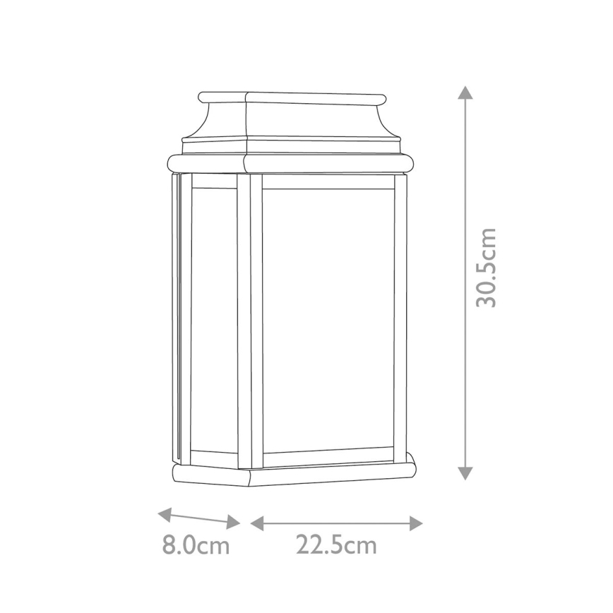 Elstead - Aplique de exterior ST MARTINS 1xE27/100W/230V IP44 cromo brillante