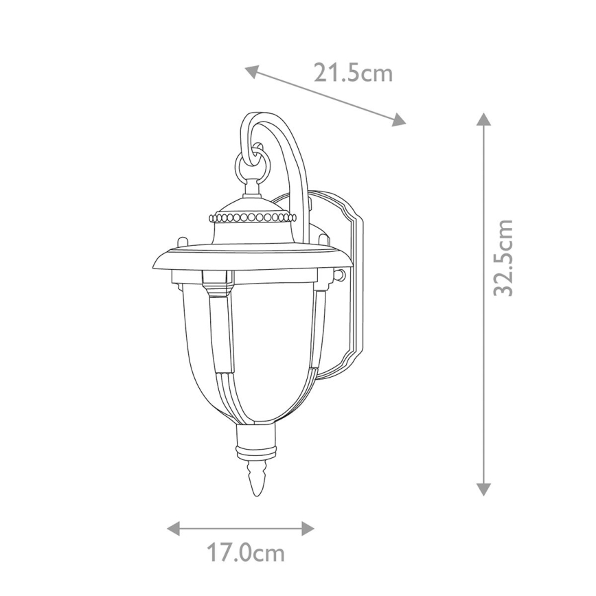 Elstead STL2-S-WB - Aplique de exterior ST LOUIS 1xE27/100W/230V IP44