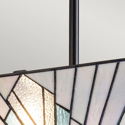 Elstead - Lámpara colgante de varilla estilo Tiffany ALDERLEY 2xE27/60W/230V