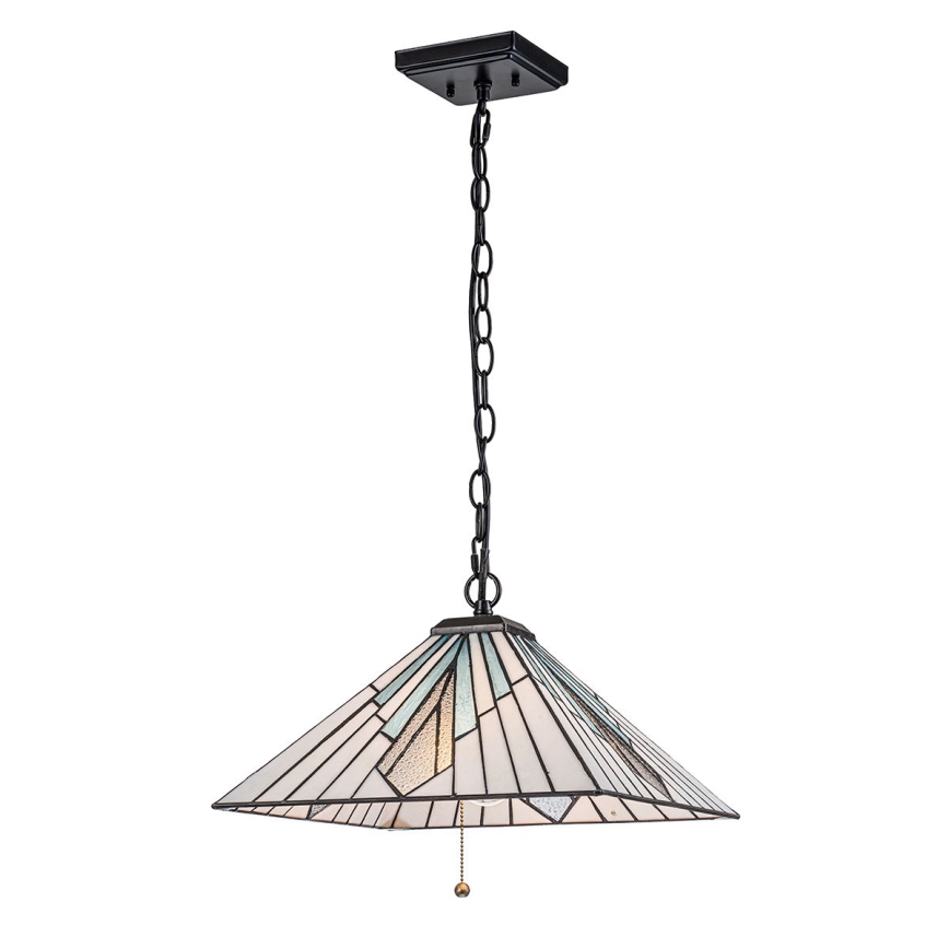 Elstead - Lámpara colgante con cadena estilo Tiffany ALDERLEY 1xE27/60W/230V