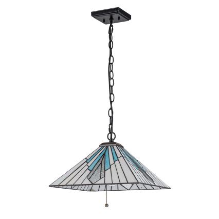 Elstead - Lámpara colgante con cadena estilo Tiffany ALDERLEY 1xE27/60W/230V