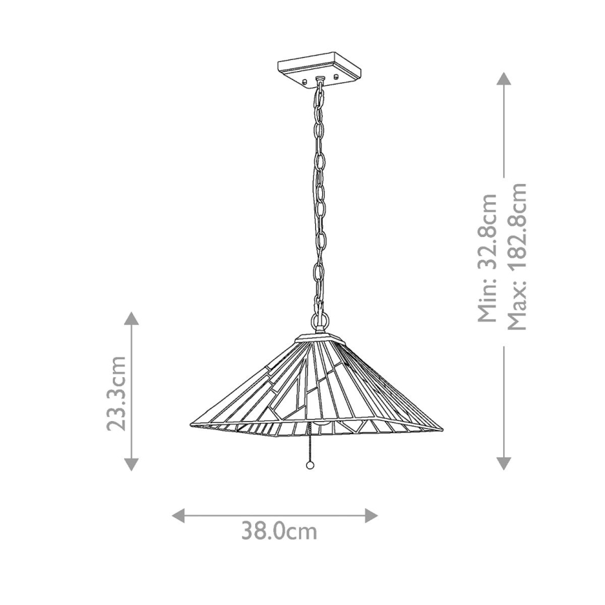 Elstead - Lámpara colgante con cadena estilo Tiffany ALDERLEY 1xE27/60W/230V