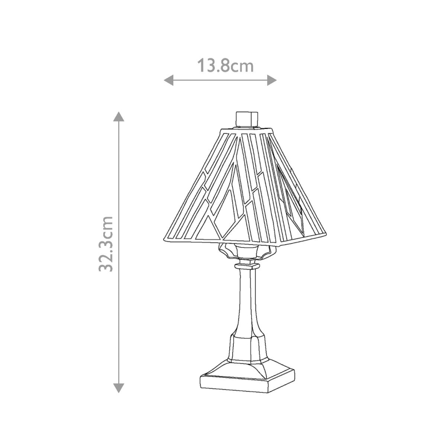 Elstead - Lámpara de mesa Tiffany ALDERLEY 1xE14/40W/230V 32,3 cm