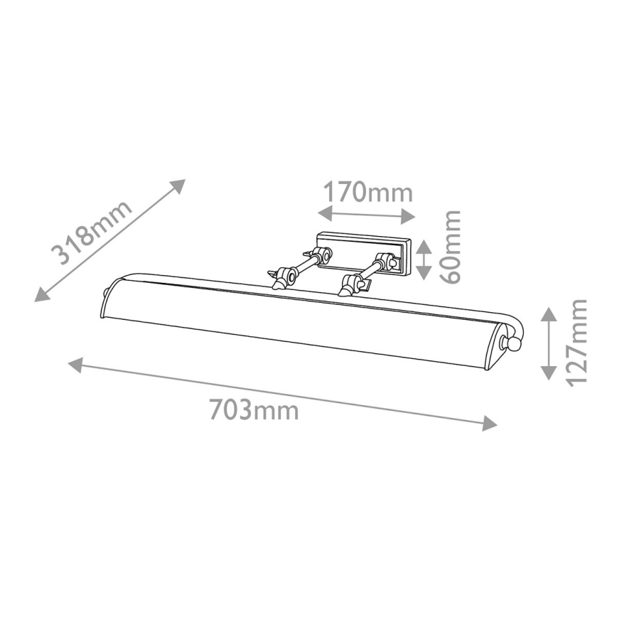 Elstead - Aplique para cuadros WINCHFIELD 4xE14/40W/230V acabado dorado