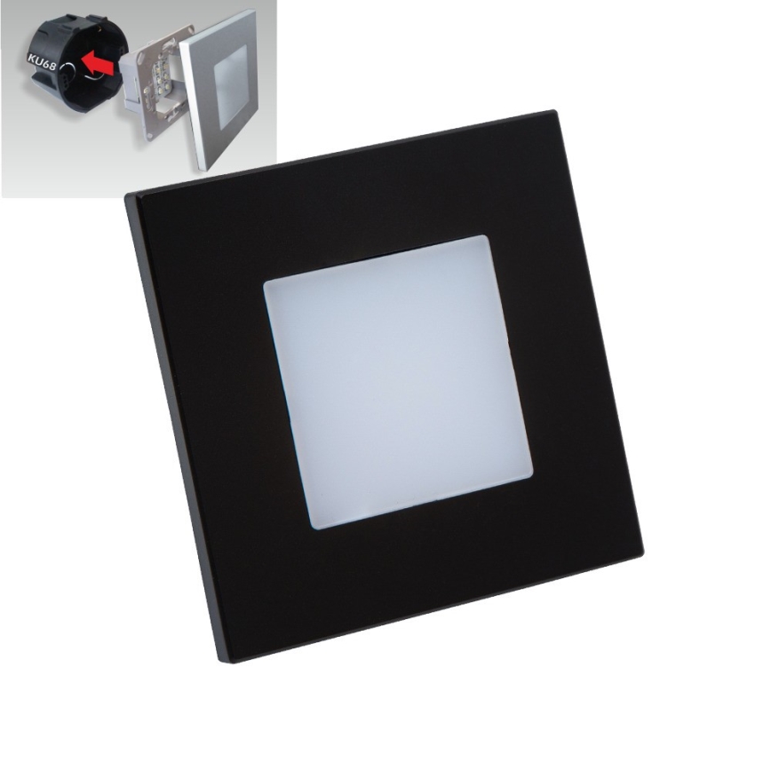 Emithor 48335 - Lámpara LED para escaleras STEP LIGHT LED/1W/230V negro