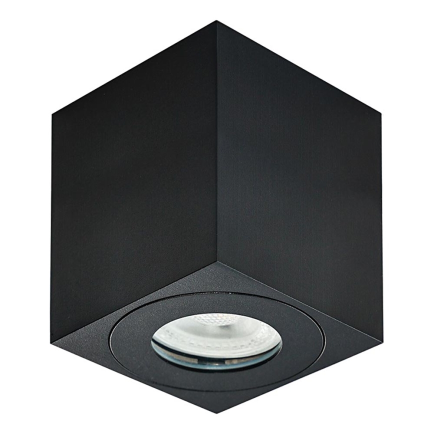 Emithor 48623 - Foco de baño ALUX 1xGU10/35W/230V IP44 cuadrado negro