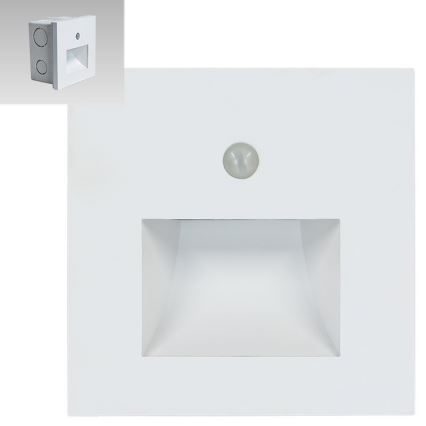Emithor 70414 - Lámpara LED para escaleras con sensor SUNNY LED/1W/230V 4000K blanco