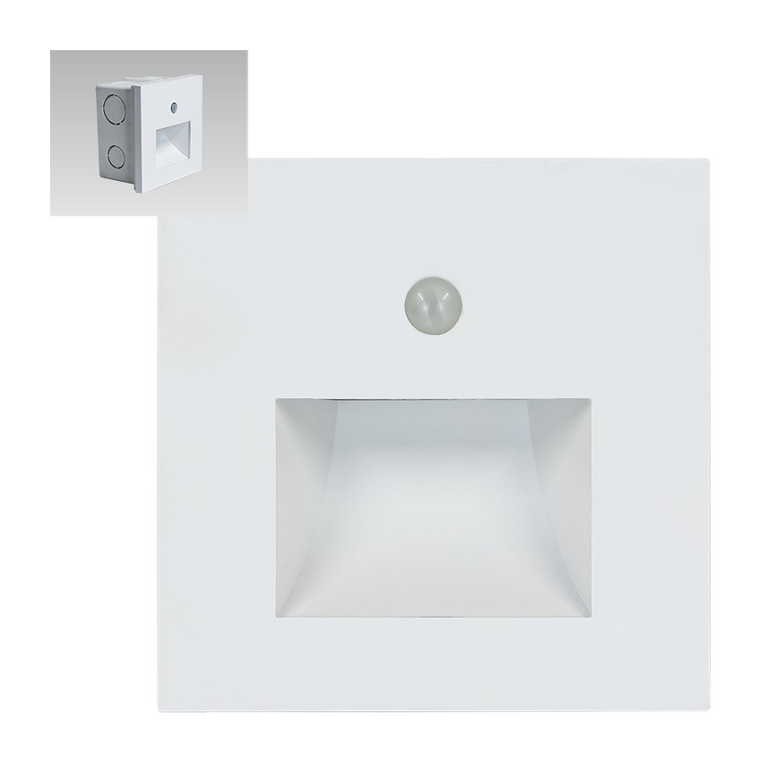 Emithor 70414 - Lámpara LED para escaleras con sensor SUNNY LED/1W/230V 4000K blanco