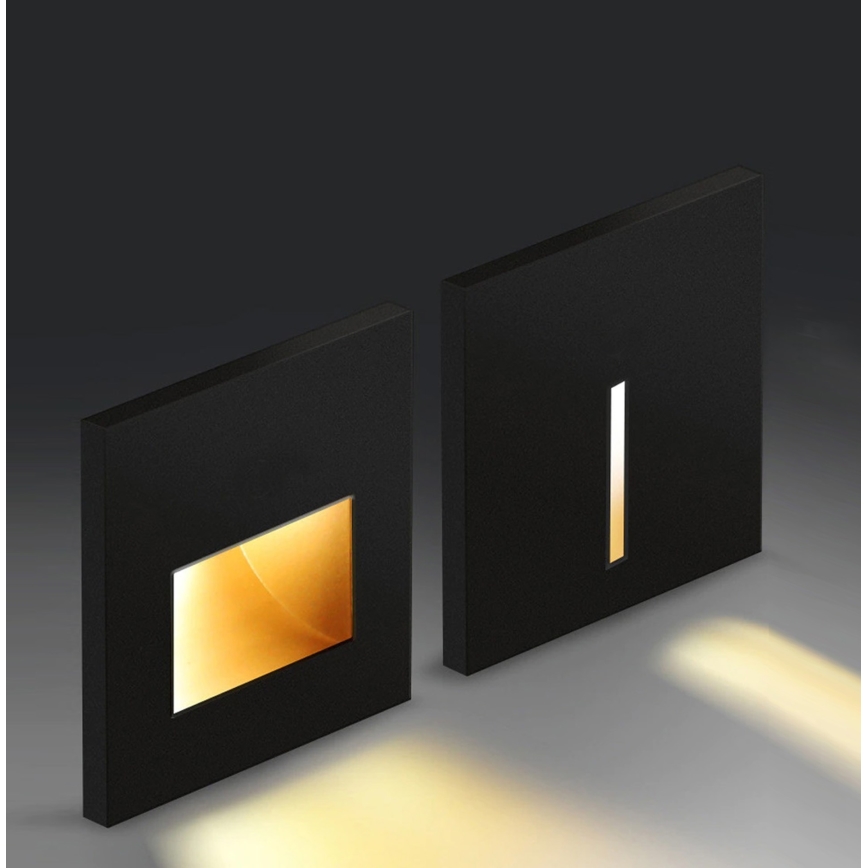 Emithor 70419 - Iluminación de la escalera LED SUNNY LED/1W/230V 4000K negro