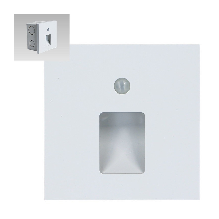 Emithor 70420 - Lámpara LED para escaleras con sensor VIX LED/1W/230V 4000K blanca