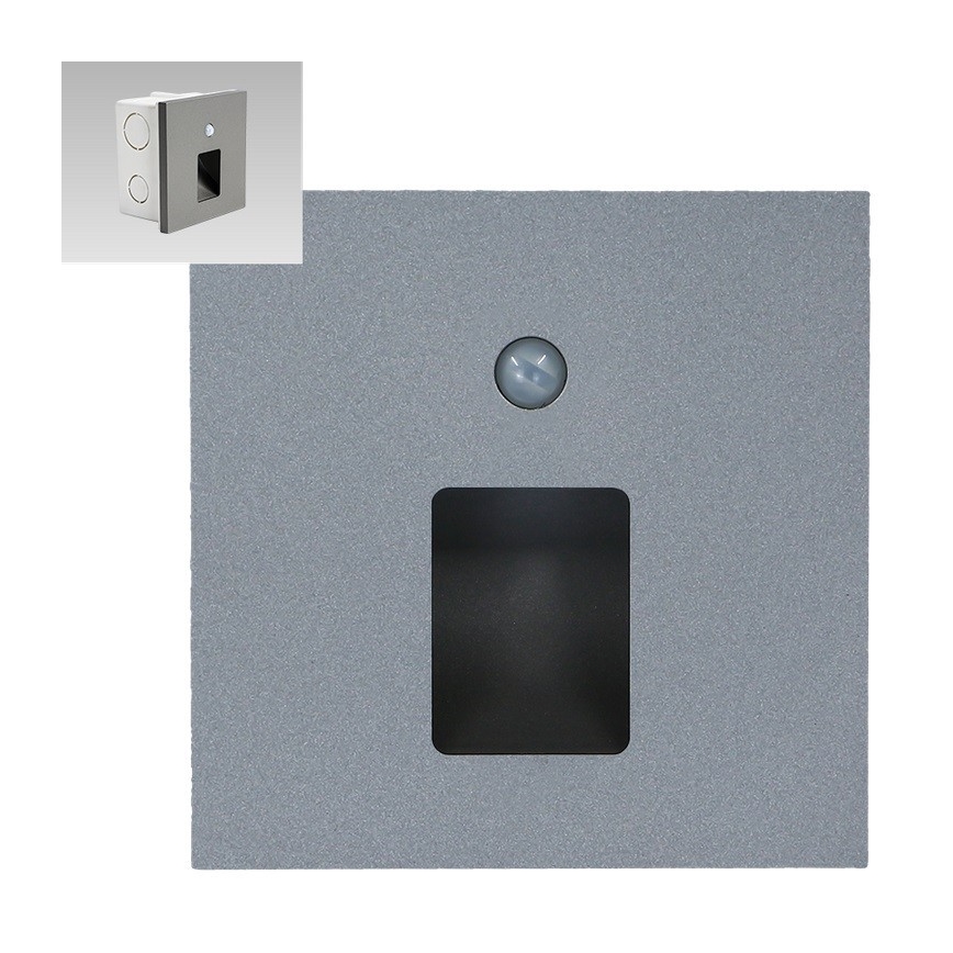 Emithor 70422 - Lámpara LED para escaleras con sensor VIX LED/1W/230V 4000K gris