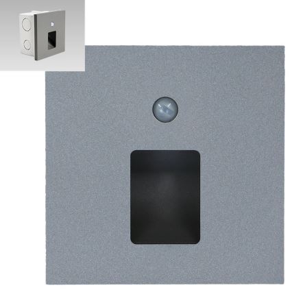 Emithor 70422 - Luz de escalera LED con sensor VIX LED/1W/230V 4000K gris