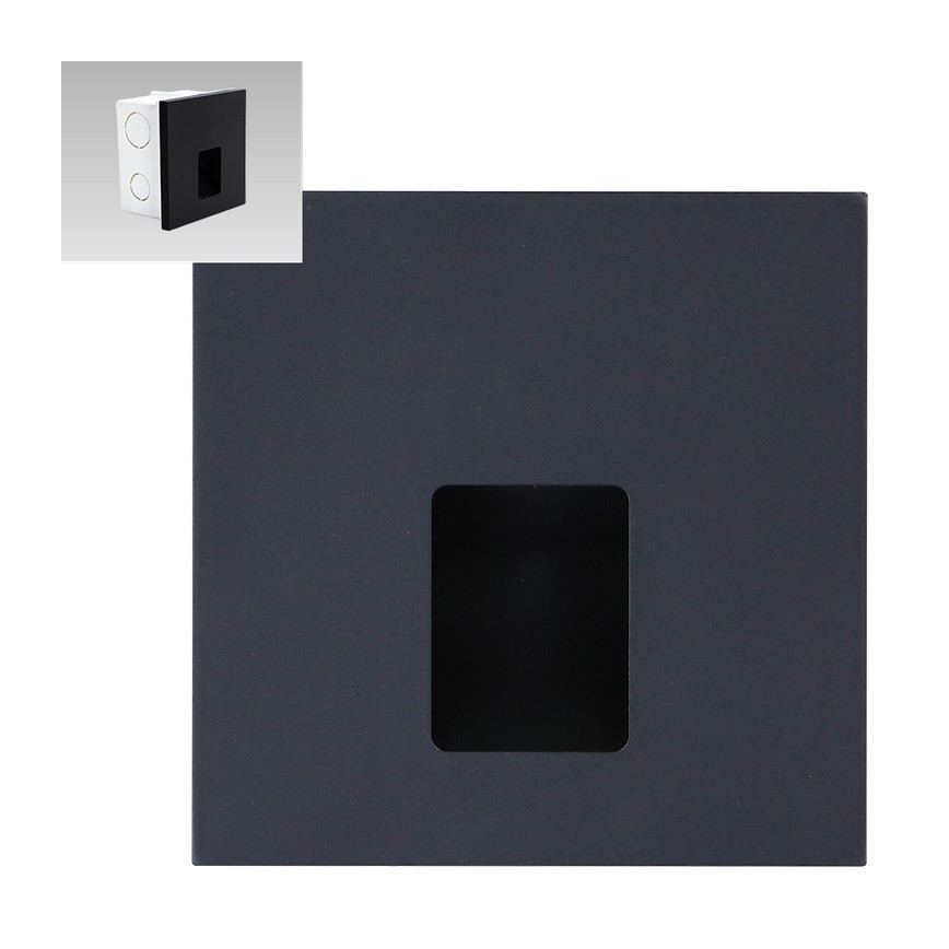 Emithor 70425 - Lámpara LED para escaleras VIX LED/1W/230V 4000K negra