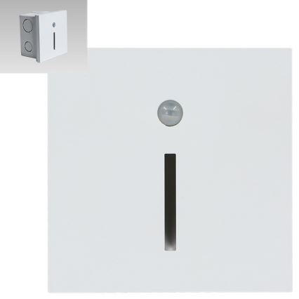 Emithor 70426 - Lámpara LED para escaleras con sensor LINE LED/1W/230V 4000K blanco