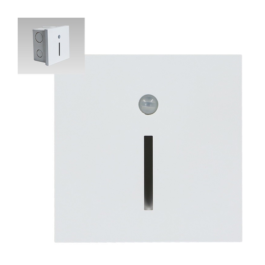 Emithor 70426 - Lámpara LED para escaleras con sensor LINE LED/1W/230V 4000K blanco