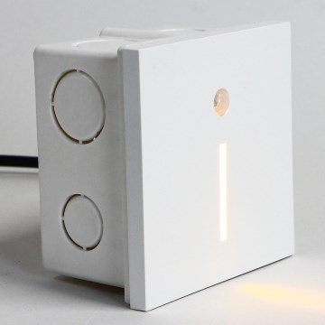 Emithor 70426 - Lámpara LED para escaleras con sensor LINE LED/1W/230V 4000K blanco