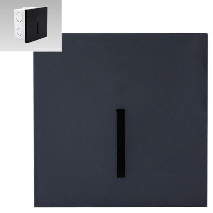 Emithor 70431 - Lámpara LED para escaleras LINE LED/1W/230V 4000K negra