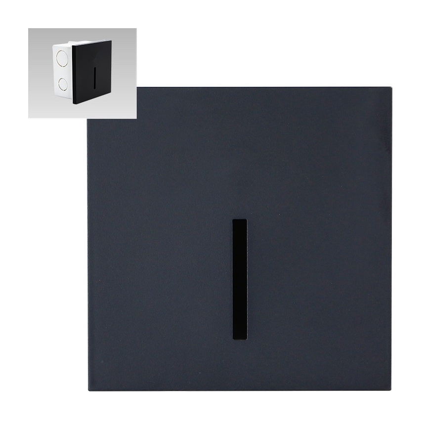 Emithor 70431 - Lámpara LED para escaleras LINE LED/1W/230V 4000K negra