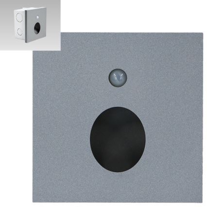 Emithor 70434 - Iluminación de la escalera LED con sensor OLIVE LED/1W/230V 4000K gris