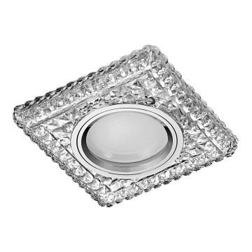 Emithor 71096 - Lámpara empotrada LED ELEGANT GLASS FIX 1xGU10/50W + LED/3W TIRA