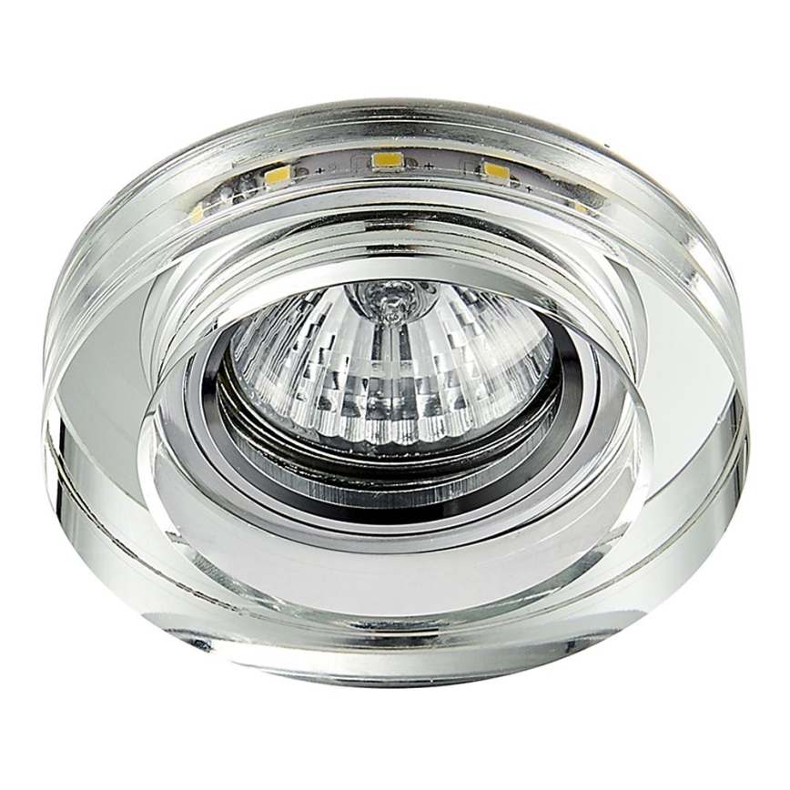 Emithor 71104 - Lámpara de techo LED ELEGANT DOBLE LUZ GU10/50W + LED/3W STRIPE