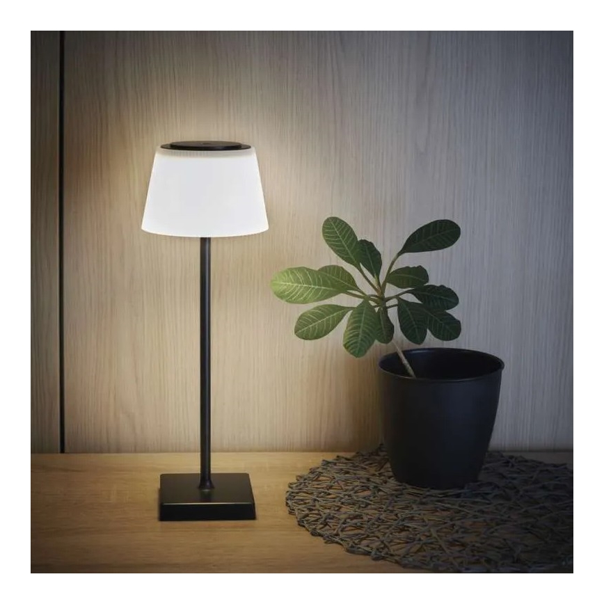 Lámpara LED recargable y regulable KATIE LED/4W/10V 1800mAh IP44 CRI 90 negro