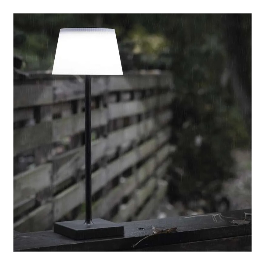 Lámpara LED recargable y regulable KATIE LED/4W/10V 1800mAh IP44 CRI 90 negro