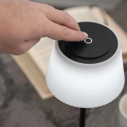 Lámpara LED recargable y regulable KATIE LED/4W/10V 1800mAh IP44 CRI 90 negro