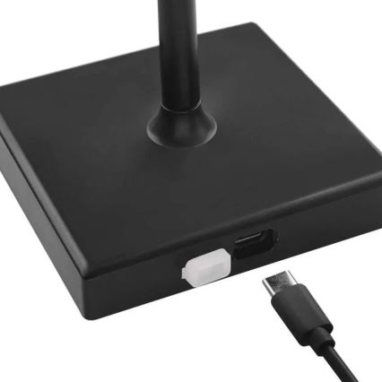 Lámpara LED recargable y regulable KATIE LED/4W/10V 1800mAh IP44 CRI 90 negro