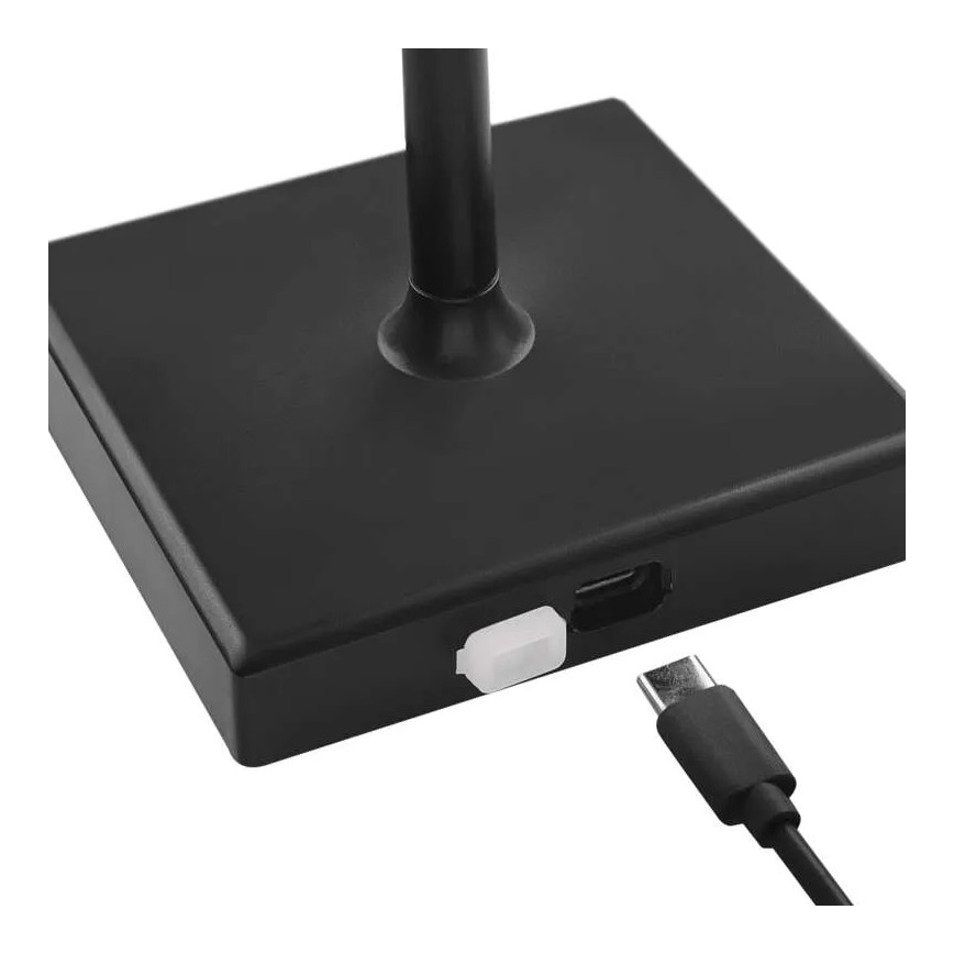Lámpara LED recargable y regulable KATIE LED/4W/10V 1800mAh IP44 CRI 90 negro