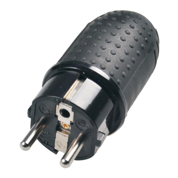 Enchufe de goma para ambientes húmedos 230V/16A IP44