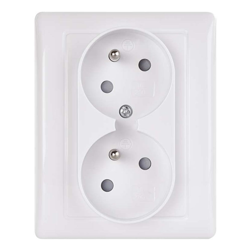 Enchufe doble para el hogar FRENCH 250V/16A