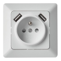 Enchufe doméstico con USB FRENCH 250V/16A
