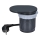 Enchufe empotrable con tapa deslizante 20 W, 1 toma de corriente + USB A+C, negro