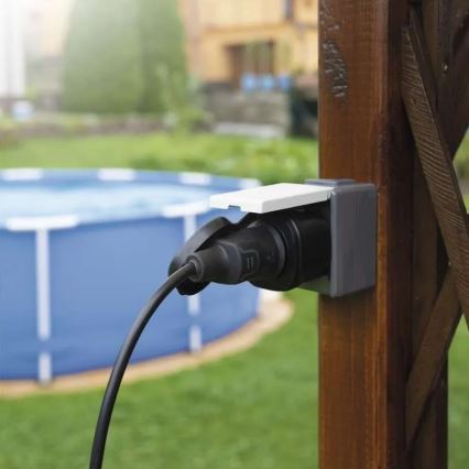 Enchufe exterior inteligente GoSmart 3680W/230V/16A Wi-Fi Tuya IP44