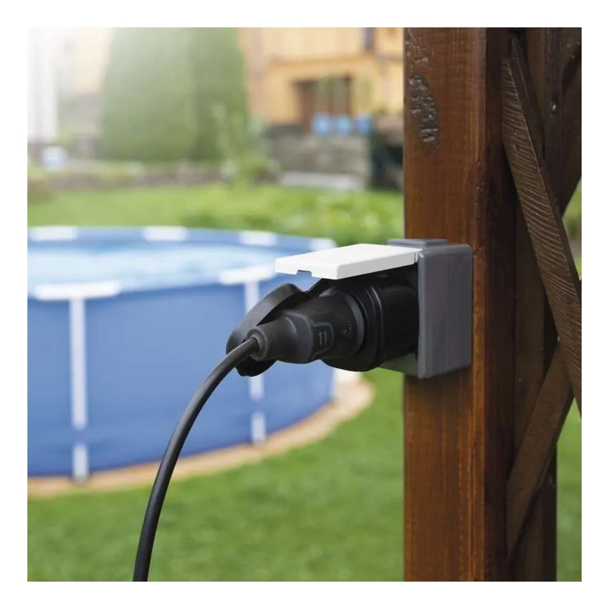 Enchufe exterior inteligente GoSmart 3680W/230V/16A Wi-Fi Tuya IP44